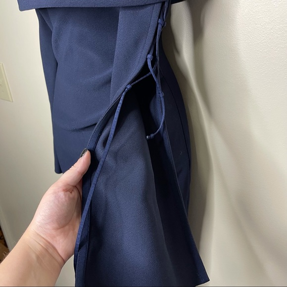 Bec + Bridge Off the Shoulders Midi Dress Navy 2 - Picture 7 of 11